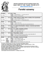 13.10.2013 Farské oznamy - 