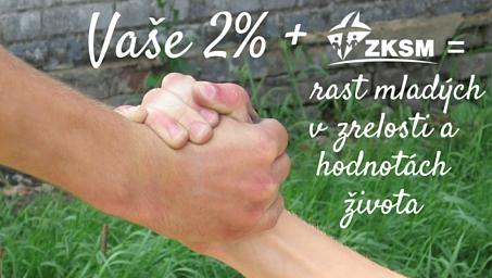 Darujte 2% pre spoločenstvá a mládež na Slovensku