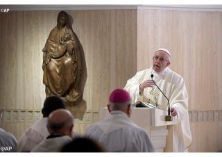 Ranná homília pápeža Františka: Dejiny spásy sú dejinami mnohých «Tu som»