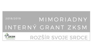 Mimoriadny interný grant ZKSM