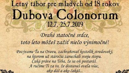 Mládežnicky tábor Dubova Colonorum
