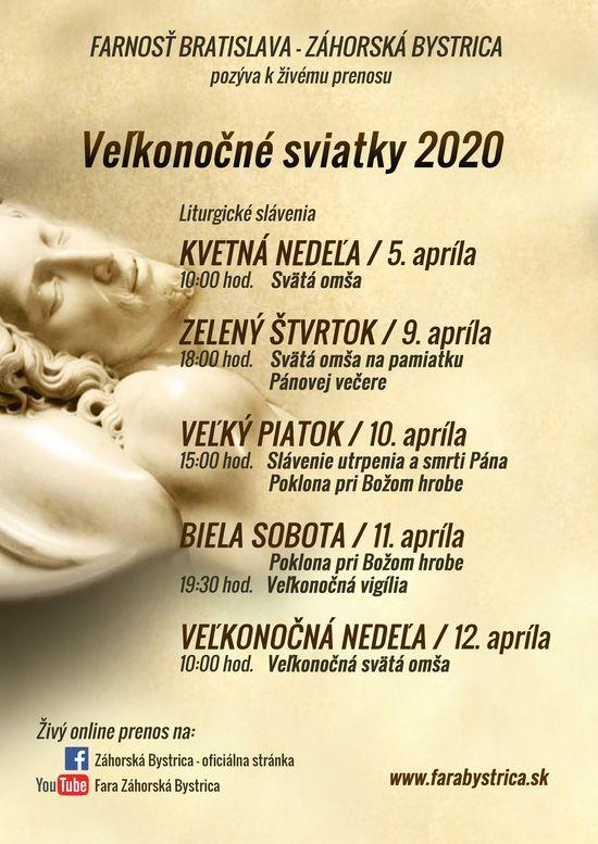 Program slávenia Veľkej Noci (aktualizované!)