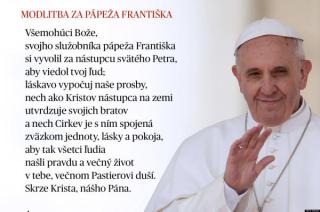 Modlitba za pápeža Františka