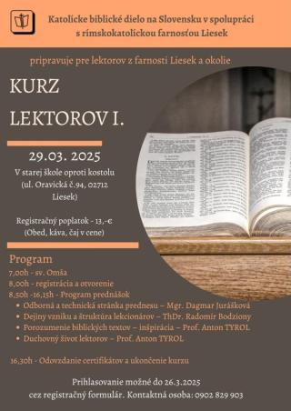 Kurz lektorov I.