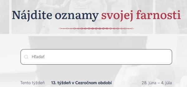 FARSKÉ OZNAMY  - 15. nedeľa v období cez rok)